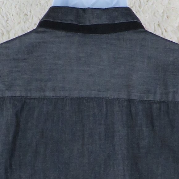 Guess* Men's Short Sleeve Button Down Curved Hem‎ Chest Pocket Shirt~ Size XL - Picture 12 of 12